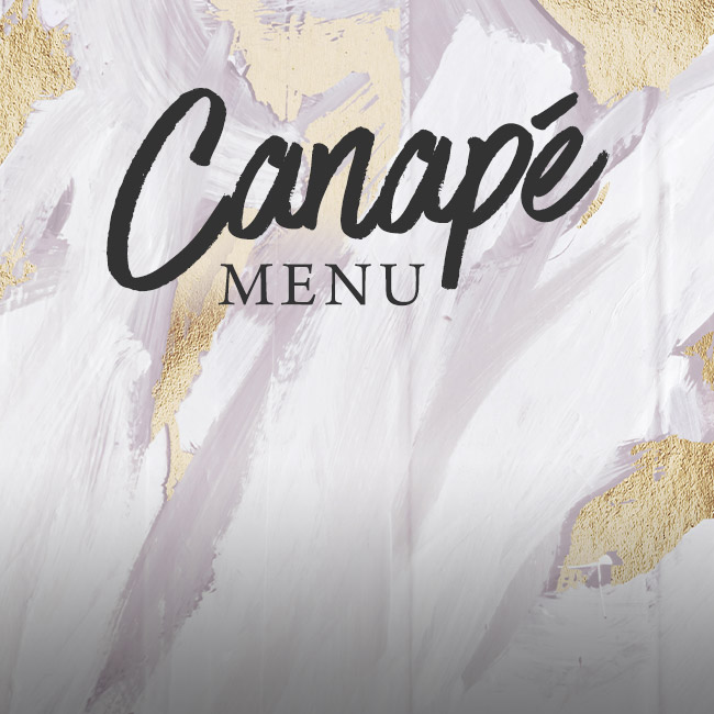 Canapé menu at The Green Man